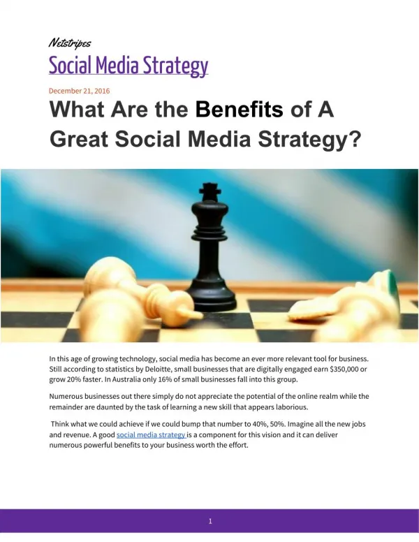 What Are the Benefits of A Great Social Media Strategy?