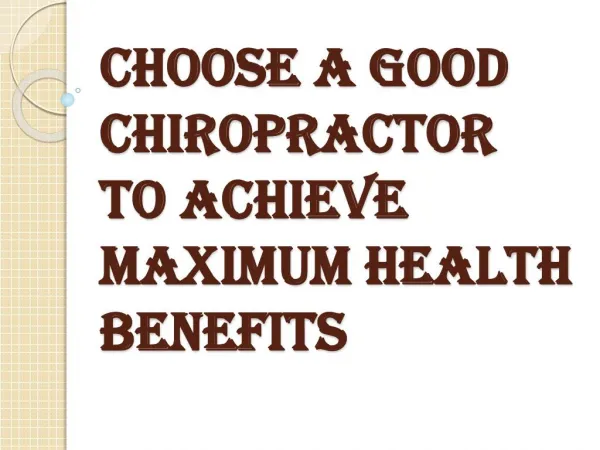 Necessary Conditions to Achieve Maximum Health Benefits