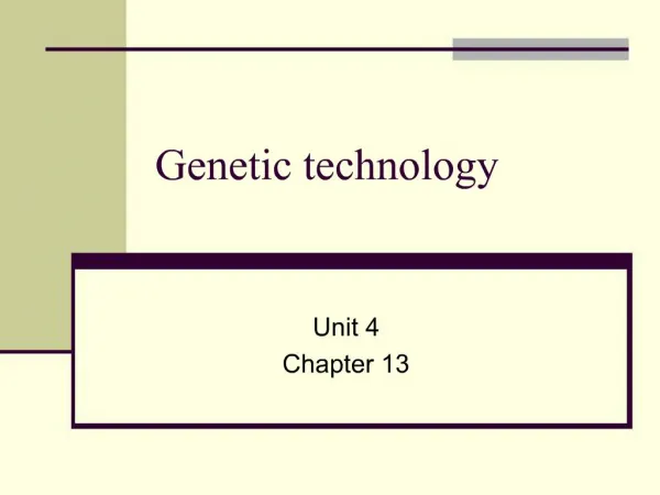 Genetic technology