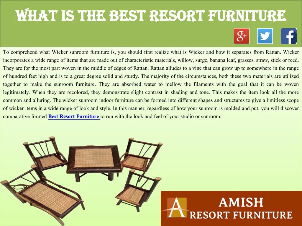 what is the best resort furniture