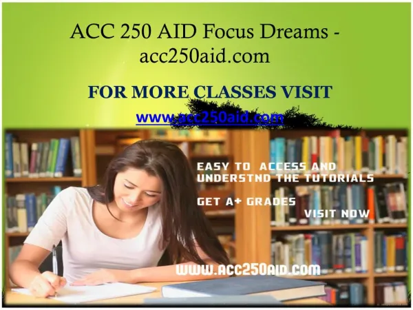 ACC 250 AID Focus Dreams - acc250aid.com