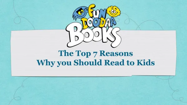 Top 7 Reasons Why You Should Read to Kids - Fundoodaa