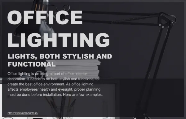 Various Types of Office Lighting Solutions