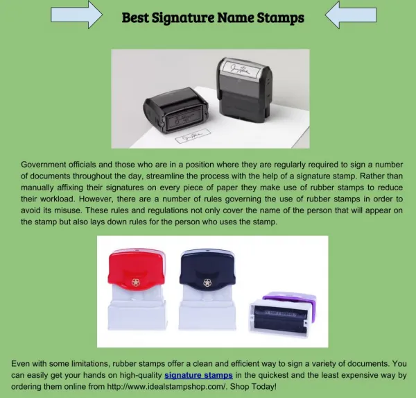 Best Signature Name Stamps