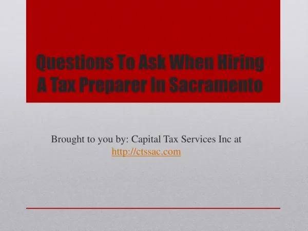 Questions to ask when hiring a tax preparer in sacramento
