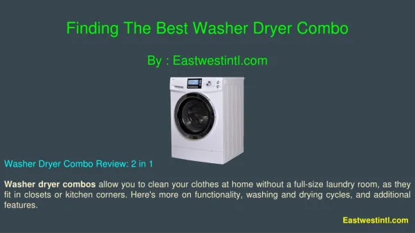 Finding The Best Washer Dryer Combo