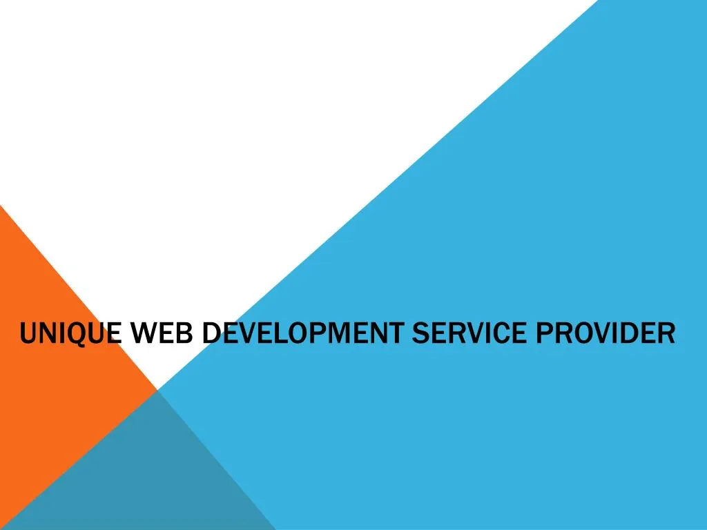 unique web development service provider