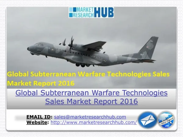 Global Subterranean Warfare Technologies Sales Market Report 2016