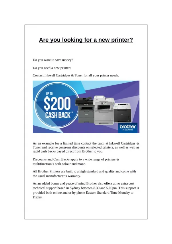 Are you looking for a new printer?