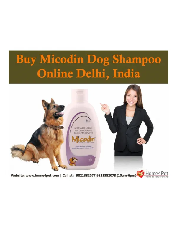 Buy Micodin Dog Shampoo Online, Delhi, India