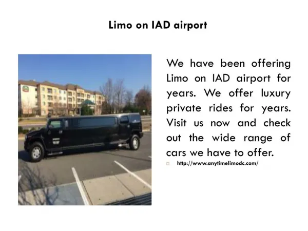 Limo on IAD airport