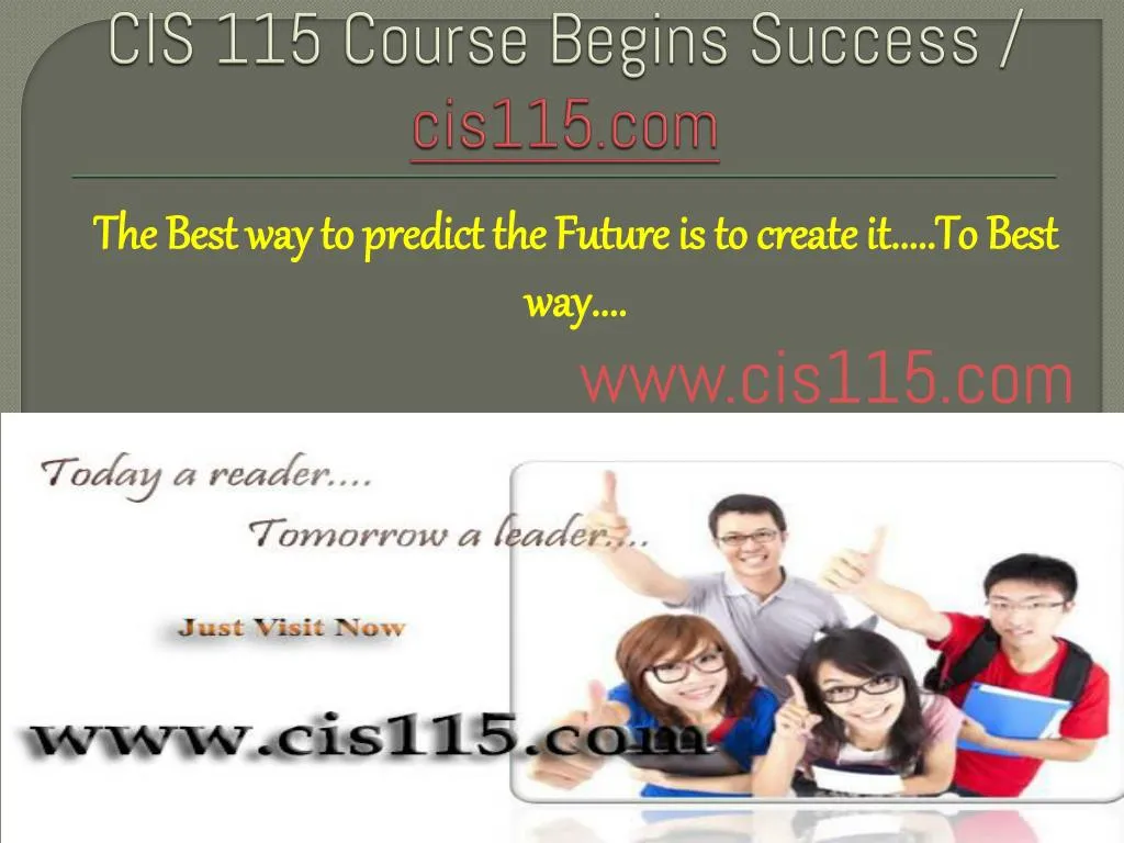 cis 115 course begins success cis115 com