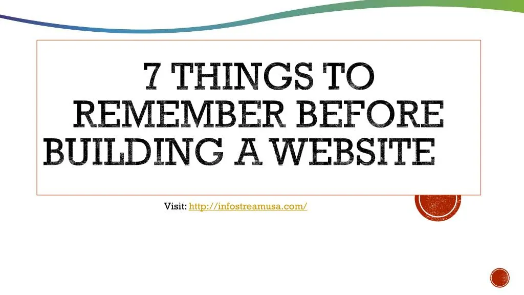 7 things to remember before building a website