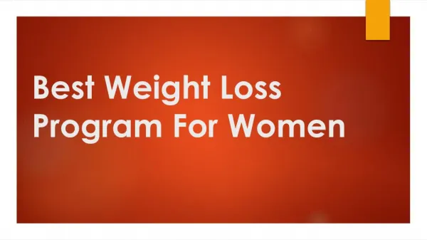 Best Weight Loss Program For Women