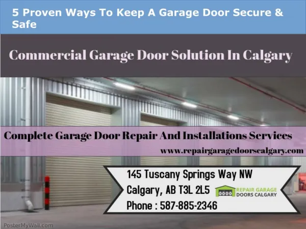Licensed Garage Door Repair Services In Calgary