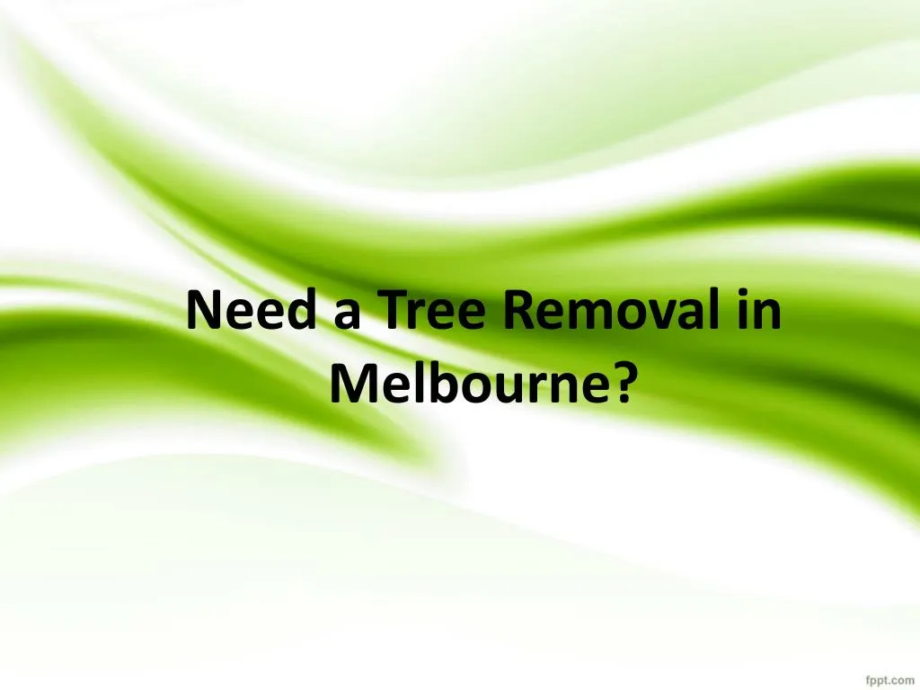 need a tree removal in melbourne