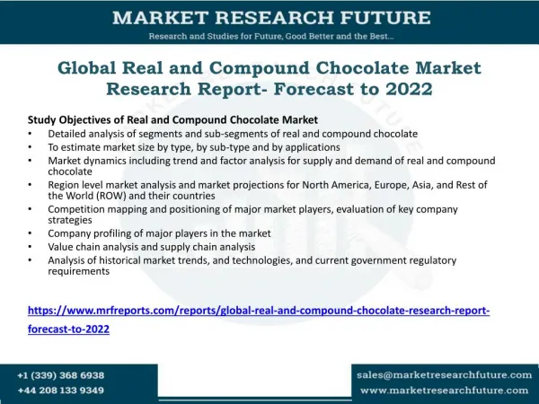 Global Real and Compound Chocolate Market Research Report- Forecast to 2022