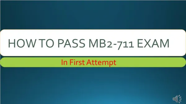 MB2-711 PDF Dumps