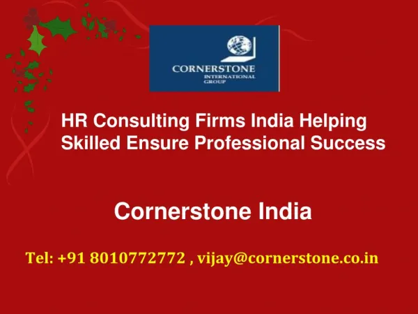 HR Consulting Firms India Helping Skilled Ensure Professional Success