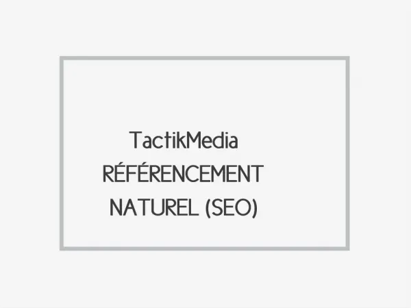 Référencement naturel seo