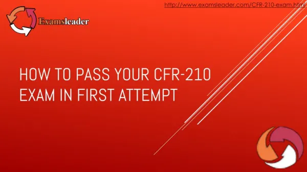 Examsleader CFR-210 Real Exam Questions