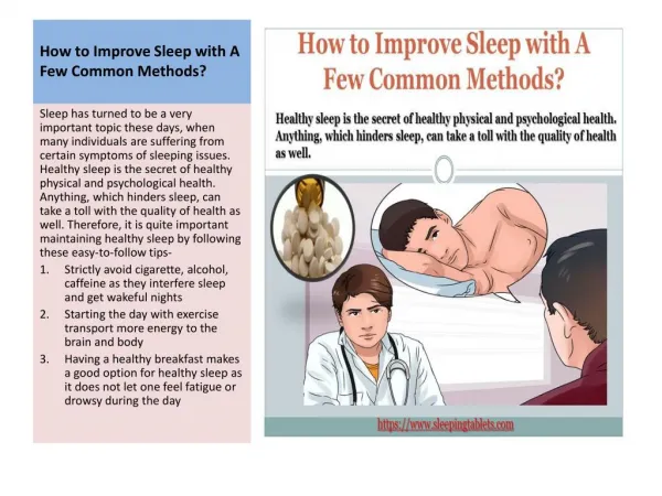 How to Improve Sleep with A Few Common Methods?