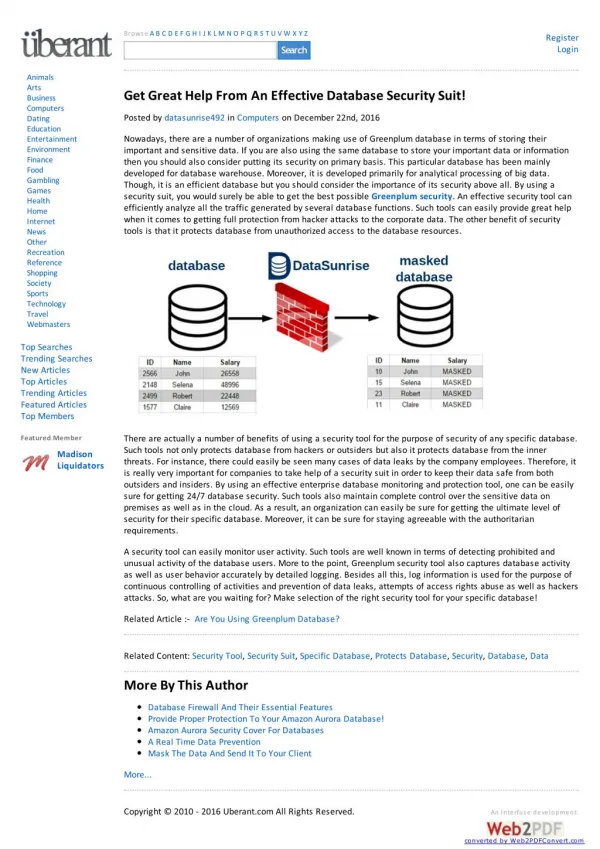 Get Great Help From An Effective Database Security Suit!