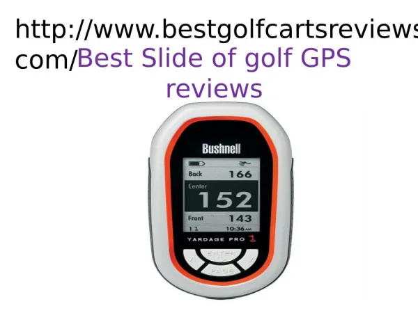 Golf GPS Reviews and Buying Guide