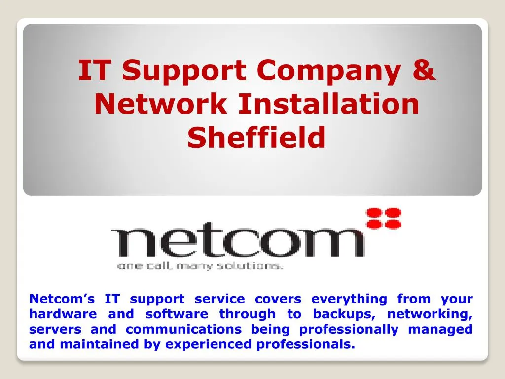 it support company network installation sheffield