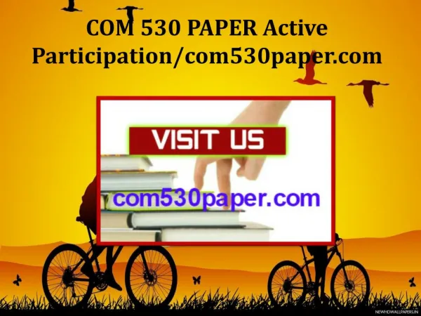 COM 530 PAPER Active Participation/com530paper.com