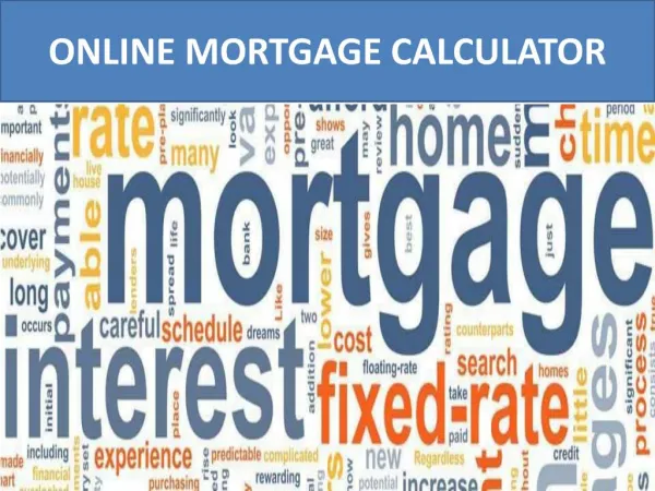 Online Mortgage Calculator