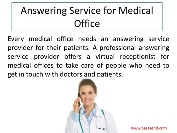 Answering Service for Medical Office - BaseTend
