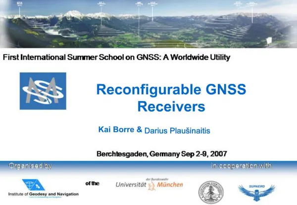 Reconfigurable GNSS Receivers