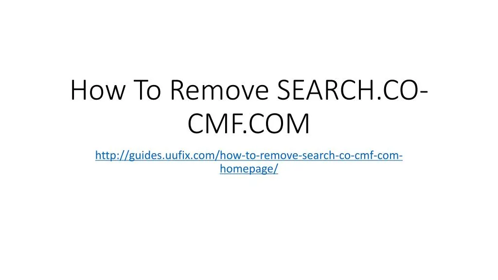 how to remove search co cmf com