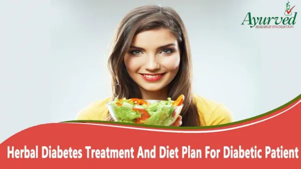 Herbal Diabetes Treatment And Diet Plan For Diabetic Patient