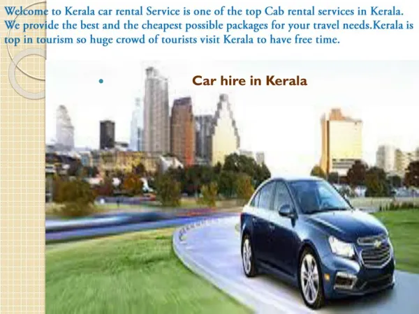 Car rental Kerala