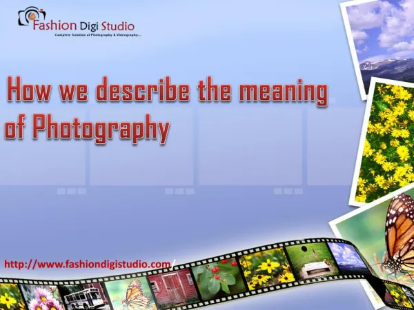 How we describe the meaning of Photography