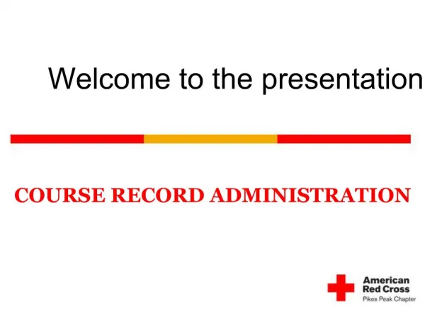 COURSE RECORD ADMINISTRATION