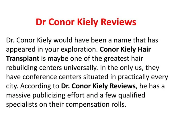 Dr Conor kiely Reviews,Conor kiely Hairtransplant,Conor kiely,Dr Conor Kiely