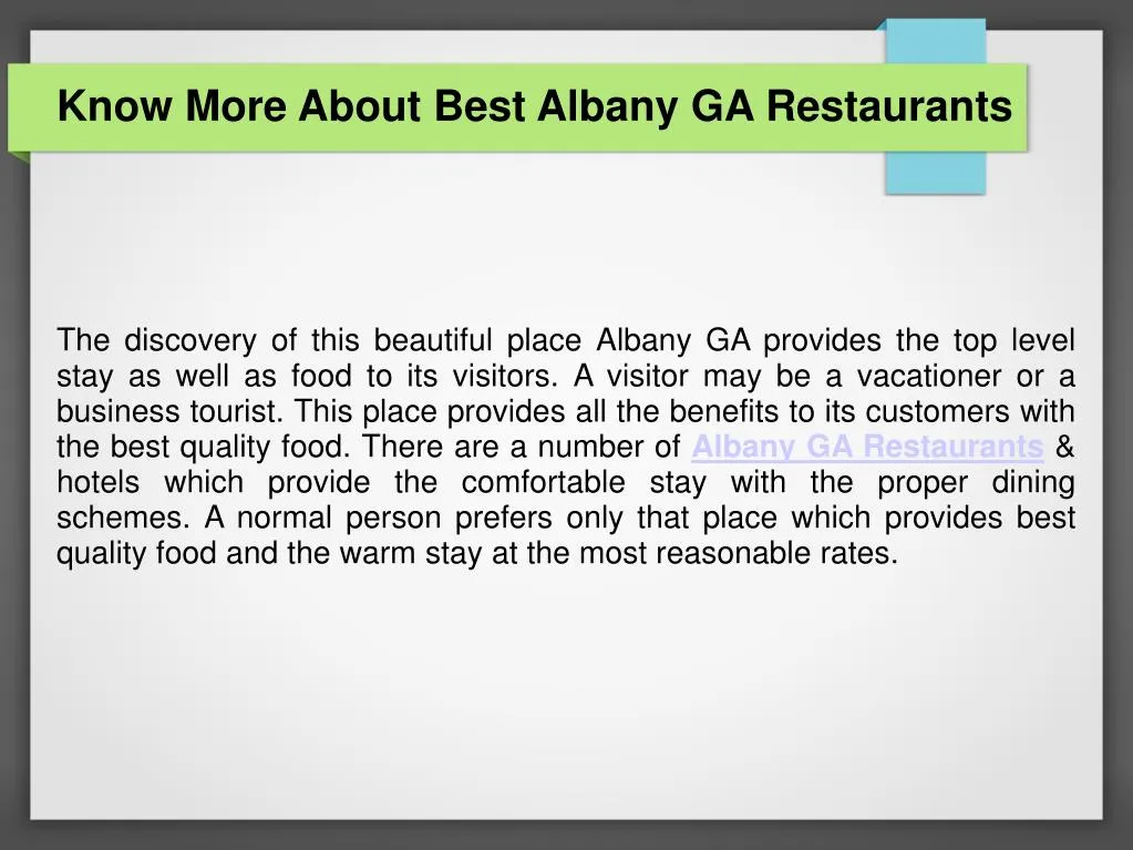know more about best albany ga restaurants