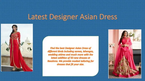 Designer Asian Dress