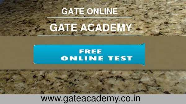 Gate Online Test Series
