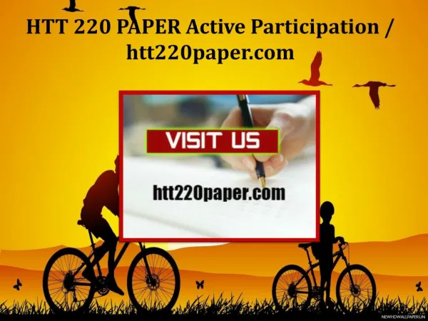 HTT 220 PAPER Active Participation/htt220paper.com