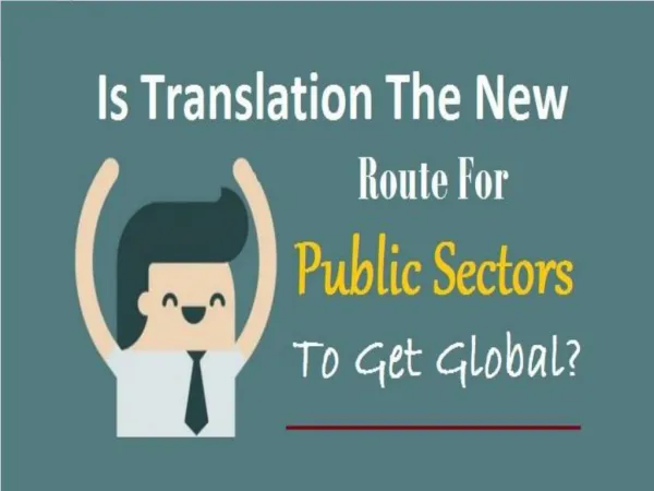 Is Translation The New Route For Public Sectors To Get Global?