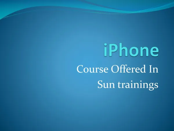 iphone online training-course content
