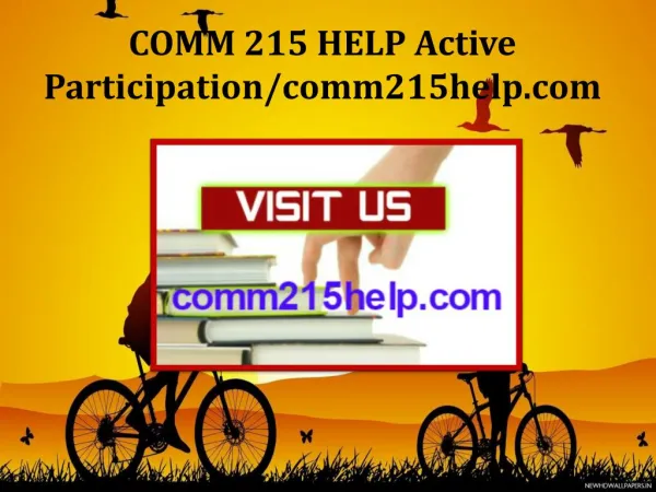 COMM 215 HELP Active Participation/comm215help.com