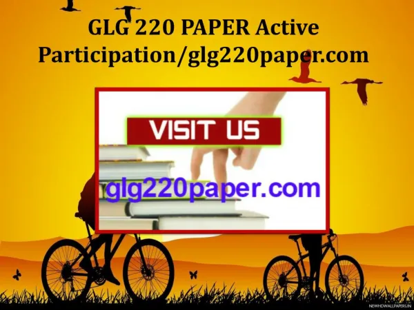 GLG 220 PAPER Active Participation/glg220paper.com