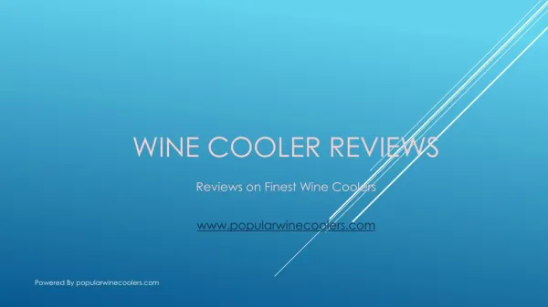 Wine Cooler Reviews