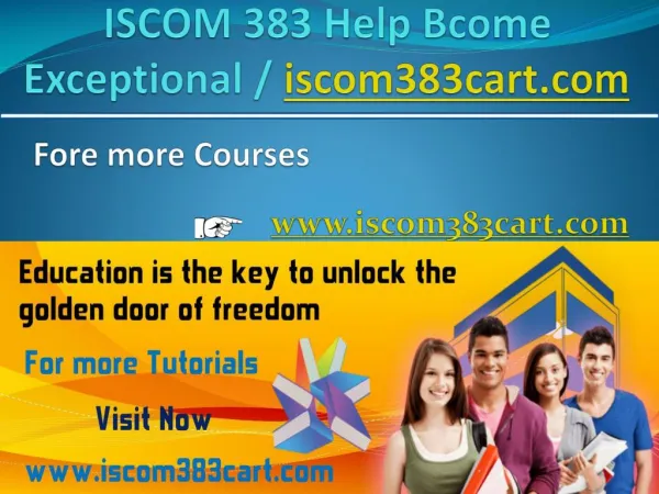 ISCOM 383 Help Bcome Exceptional / iscom383cart.com