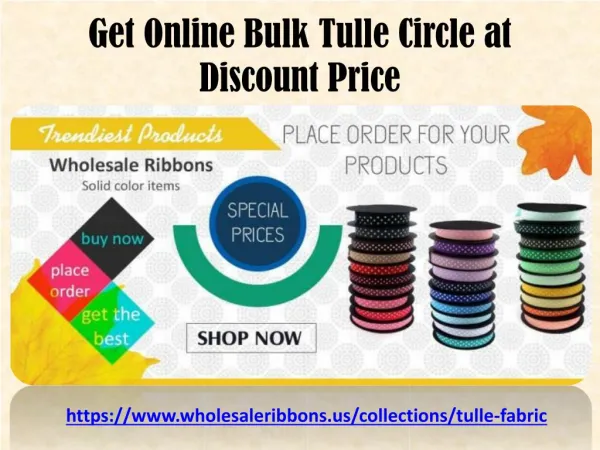 Bulk Tulle Circle at Discount Price | Wholesale Ribbons US
